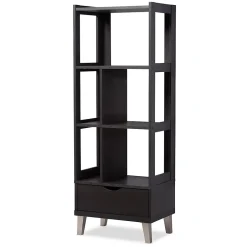 Outlet Kalien 23.01'' W x 15.21'' D Bookshelf, Dark Brown (6465-STPL) Bookcases