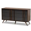 Online Naoki 25.6" High 6-Drawer Dresser, Grey and Walnut (168-10930-HiT) Storage Cabinets