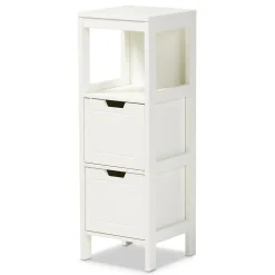 New Reuben 35.04" High 1-Shelf Storage Cabinet, White (163-10299-HiT) Storage Cabinets