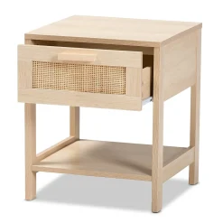 Hot Sebille 18.9" High 1-Shelf Nightstand, Light Brown (207-12463-HiT) Storage Cabinets