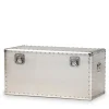 Best Serge 13.98" High Storage Trunk, Silver (160-10246-HiT) Storage Cabinets