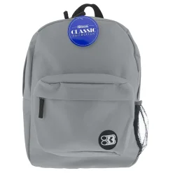 Backpacks<Bazic Classic Laptop Backpack, Medium, Gray (BAZ1061)