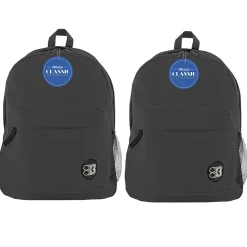 Bazic Products® Classic Backpack 17" Black, Pack of 2 (BAZ1050-2)
