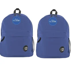 Bazic Products® Classic Backpack 17" Blue, Pack of 2 (BAZ1051-2)