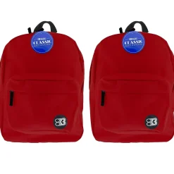 Bazic Products® Classic Backpack 17" Burgundy, Pack of 2 (BAZ1059-2)