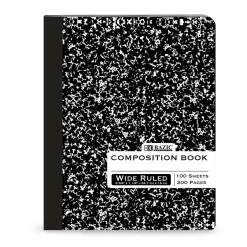 Bazic 1-Subject Composition Notebooks, Wide Ruled, 100 Sheets, Multicolor, 6/Bundle (BAZ508-6)