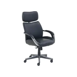 Leather Computer and Desk Chair, Black/Gray (51546) Office Chairs