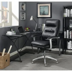 Hot Platinum Sofil Bonded Leather Executive Chair, (49404B) Ergonomic Chairs