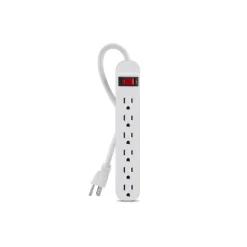Surge Protectors & Power Strips<Belkin 6 Outlet Power Strip, White (F9P609-03)