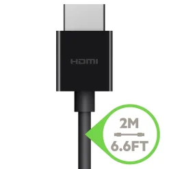 Ethernet Cables<Belkin 6.6' Ultra High Speed HDMI Cable, HDMI Male/HDMI Male, Black (AV10175BT2M-BLK)