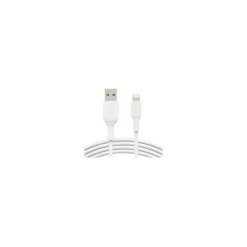 Usb Cables<Belkin BOOST CHARGE 0.5' Lightning to USB A Cable, White (CAA001BT0MWH)