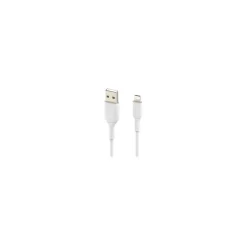 Usb Cables<Belkin BOOST CHARGE 0.5' Lightning to USB A Cable, White (CAA001BT0MWH)