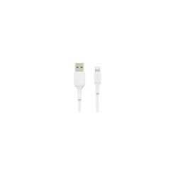 Usb Cables<Belkin BOOST CHARGE 0.5' Lightning to USB A Cable, White (CAA001BT0MWH)