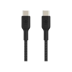 Power Cables<Belkin BOOST CHARGE 6.56' USB Type-C to Type-C Power Cable, Male to Male, Black (CAB004BT2MBK)