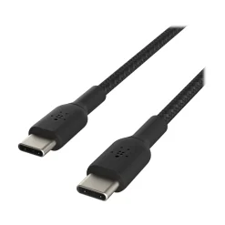 Power Cables<Belkin BOOST CHARGE 6.56' USB Type-C to Type-C Power Cable, Male to Male, Black (CAB004BT2MBK)