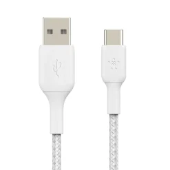 Ethernet Cables<Belkin BOOST CHARGE 6.6' USB-C to USB-A Audio/Video Cable, White (CAB002BT2MWH)