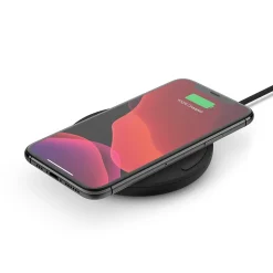 Lightning Cables<Belkin BOOST CHARGE 10 W Wireless Charging Pad + QC 3.0 Wall Charger + Cable, Black