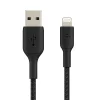 Usb Cables<Belkin BOOST CHARGE Braided Lightning to USB-A Cable, 3.3 ft., Black