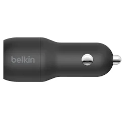 Belkin BOOST CHARGE Dual USB-A Car Charger 24 W + USB-A to Micro-USB Cable, Black