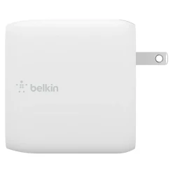 Belkin BOOST CHARGE Dual USB-C PD GaN Wall Charger, 68 W, White
