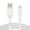 Power Cables<Belkin BOOST CHARGE Lightning to USB-A Cable, 15cm / 6", White