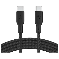 Belkin BoostCharge 6.56' USB-C to USB-C Power Cable, Male to Male, Black (CAB014BT2MBK)