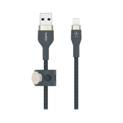 Belkin BOOST↑CHARGE PRO Flex Lightning to USB for iPhone/iPad/iPod Touch, Blue (CAA010bt2MBL)