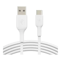 Belkin BoostCharge USB-C to USB-A Charging Cable, 3.3 ft., White, 2/Pack (CAB001bt1MWH2PK)