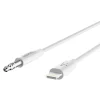 Usb Cables<Belkin Lightning Audio Cable for iPhone/iPad/iPod Touch, White (AV10172BT03-WHT)