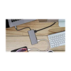 Usb Hubs<Belkin Multimedia 5-Port USB-C Hub, Gray (F4U092BTSGY)