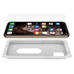 Cell Phone Screen Protectors<Belkin SCREENFORCE Tempered Glass Screen Protector for iPhone 11 Pro Max (F8W947ZZ-AM)