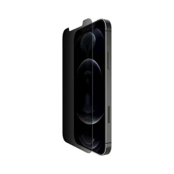 Belkin SCREENFORCE TemperedGlass Glass Privacy Filter & Screen Protector for iPhone 12/12 Pro (OVA045ZZ)