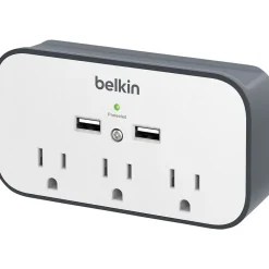 Surge Protectors & Power Strips<Belkin Surge Protector, 300 Joules, 3 Outlet (BSV300TTCW)