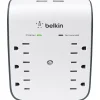 Surge Protectors & Power Strips<Belkin SurgePlus 6 Outlet Home/Office, 900 Joules, White (BLKBSV602TT)