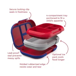 Lunch Boxes & Bags<bentgo Kids Chill Lunch Box, Red/Royal (BGOCHL-R)