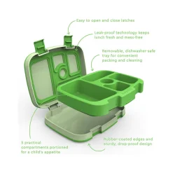 Lunch Boxes & Bags<bentgo Kids Lunch Box, Green, 19 oz. (BGOKIDS-G)