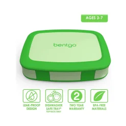 Lunch Boxes & Bags<bentgo Kids Lunch Box, Green, 19 oz. (BGOKIDS-G)