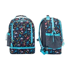 bentgo Kids Prints Dinosaur Backpack with Lunch Box, Multicolor (BGBKPAK-DNO)