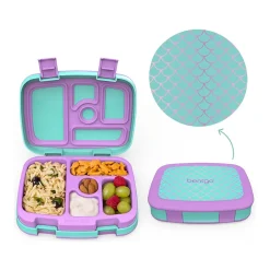 Lunch Boxes & Bags<bentgo Kids Prints Mermaid Scales Lunch Box, Teal/Purple (BGKDPT-MMD)