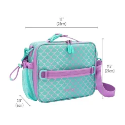 Lunch Boxes & Bags<bentgo Kids Prints Mermaid Scales Lunch Bag, Teal/Purple (BGPTBAG-MMD)