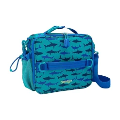 Lunch Boxes & Bags<bentgo Kids Prints Sharks Lunch Bag, Blue (BGPTBAG-SHK)