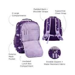 bentgo Kids Prints Unicorn Backpack with Lunch Box, Multicolor (BGBKPAK-UNI)