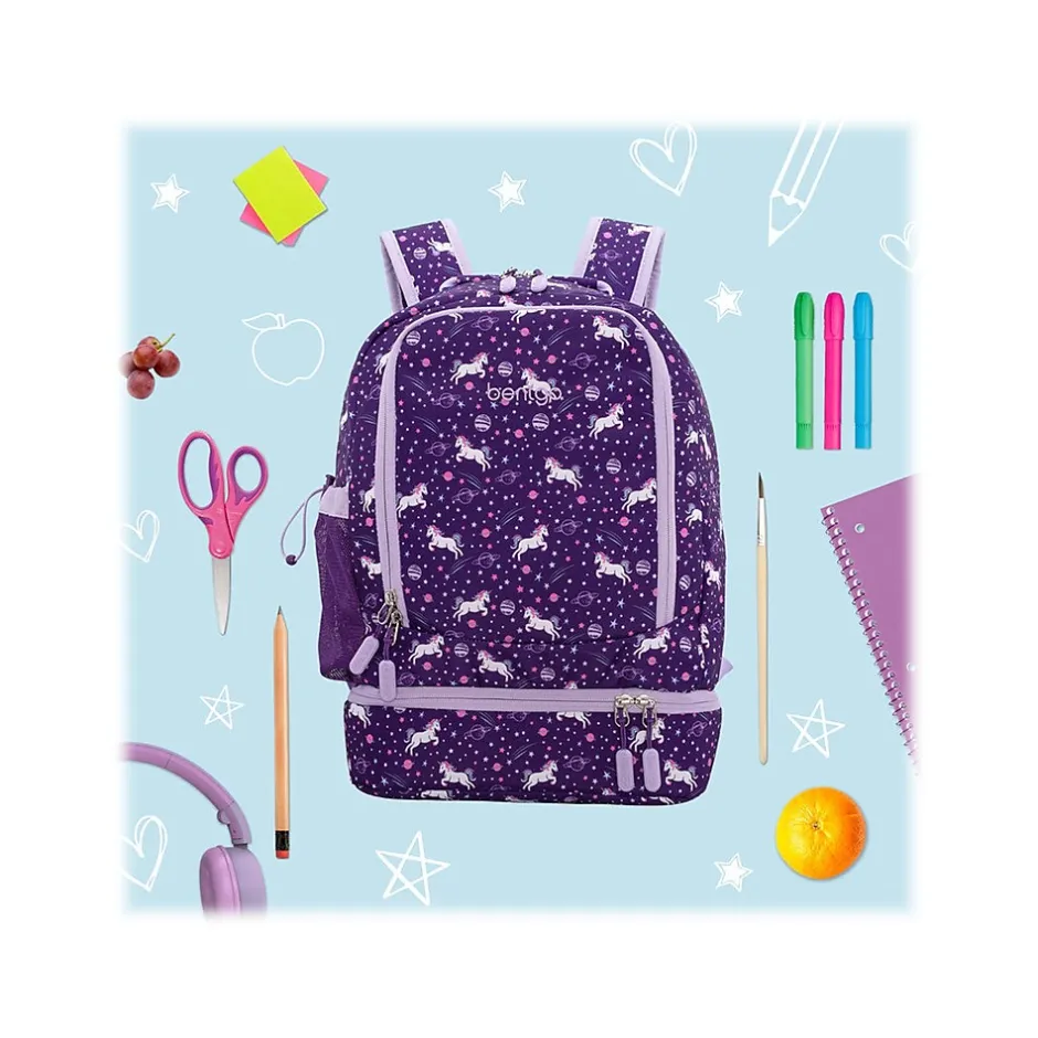bentgo Kids Prints Unicorn Backpack with Lunch Box, Multicolor (BGBKPAK-UNI)