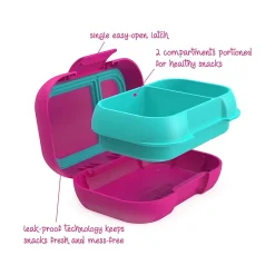 bentgo Kids Snack Container, Fuchsia/Teal, 12 oz. (BGKDSNK-F) Discount