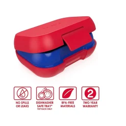 bentgo Kids Snack Container, Red/Royal, 12 oz. (BGKDSNK-R) Discount