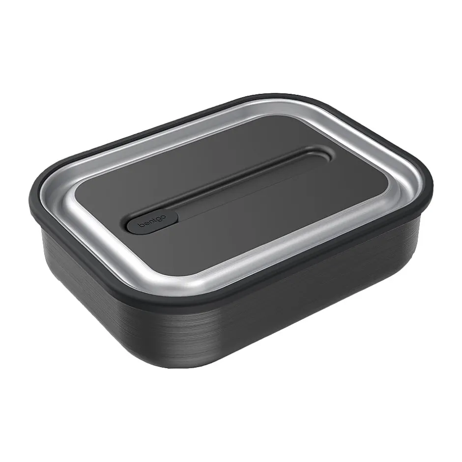 Lunch Boxes & Bags<bentgo MicroSteel Lunch Box, Carbon Black, 41 oz. (BGSTLCH-CB)