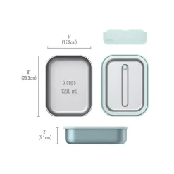 Lunch Boxes & Bags<bentgo MicroSteel Lunch Box, Aqua, 41 oz. (BGSTLCH-AQ)
