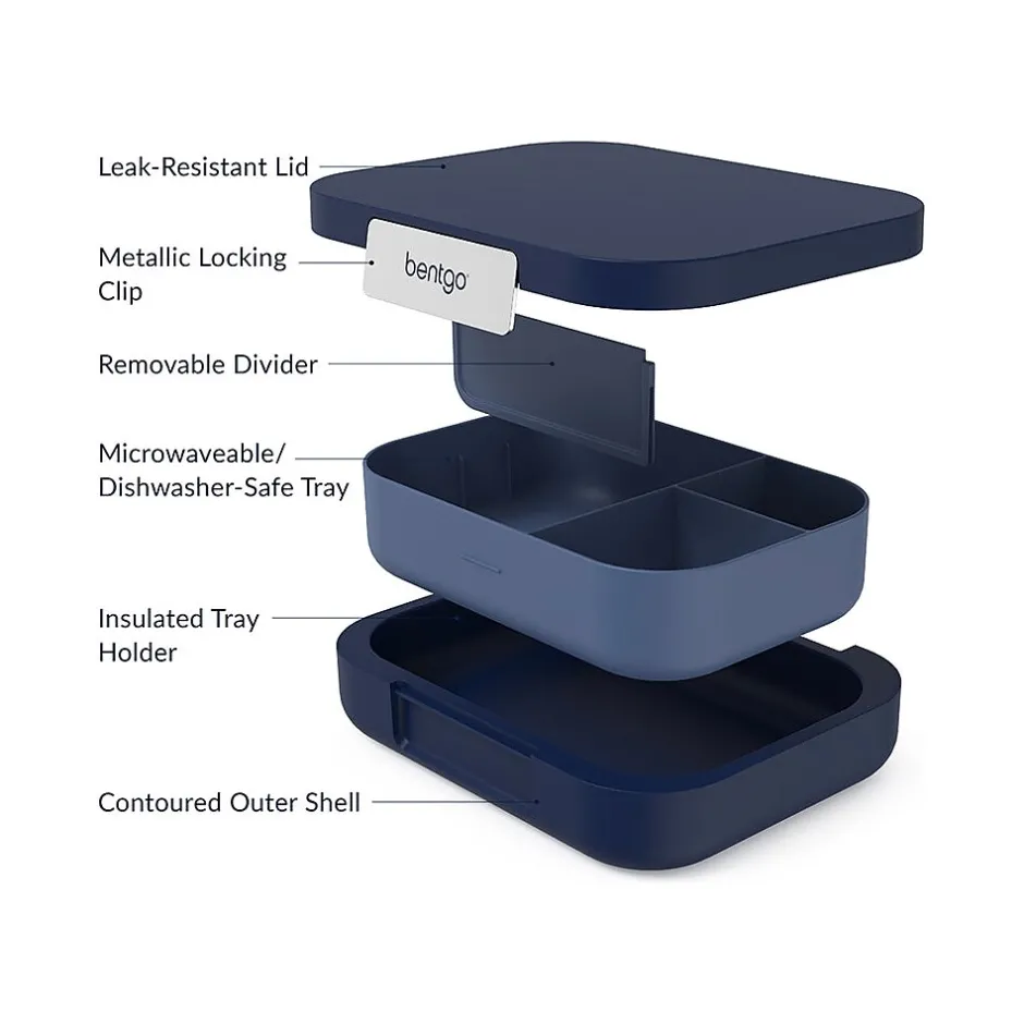 Lunch Boxes & Bags<bentgo Modern Lunch Box, Navy, 44 oz. (BGOMDN-N)