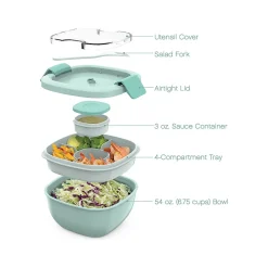 bentgo Salad Container, Coastal Aqua, 54 oz. (BGOSAL-CA) Hot