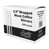 Filters, Stirrers & Straws<BERK Individually Wrapped Wooden Stirrer, 500/Box (9041280)